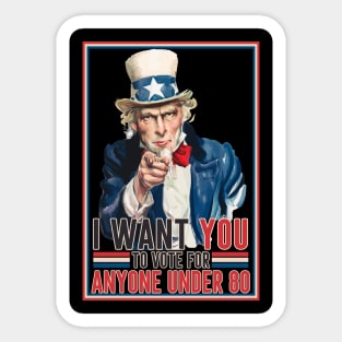 I want you to vote Sticker